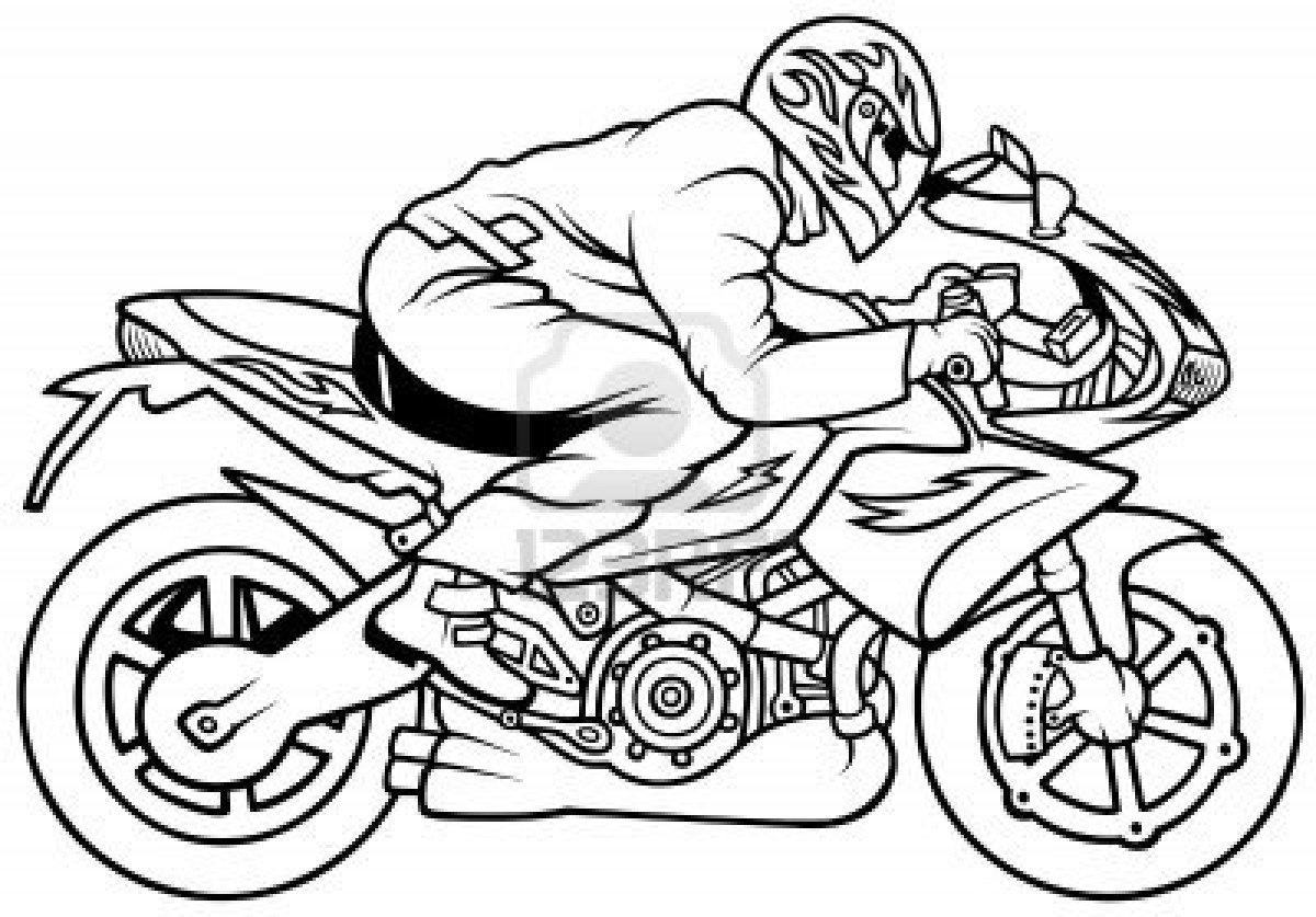 Dibujo para colorear: Motorcycle (Transporte) #136321 - Dibujos para Colorear e Imprimir Gratis