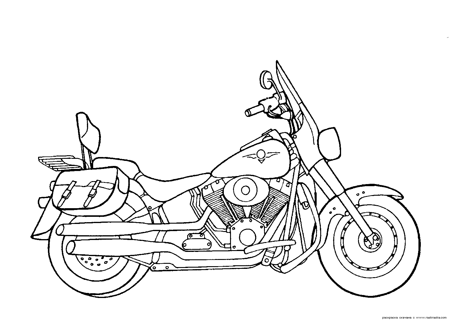 Dibujo para colorear: Motorcycle (Transporte) #136329 - Dibujos para Colorear e Imprimir Gratis