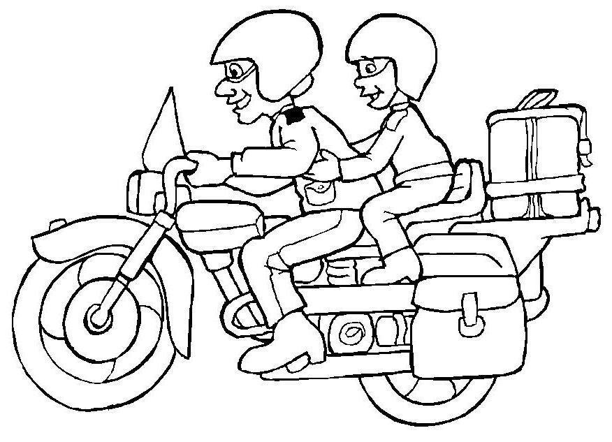 Dibujo para colorear: Motorcycle (Transporte) #136349 - Dibujos para Colorear e Imprimir Gratis