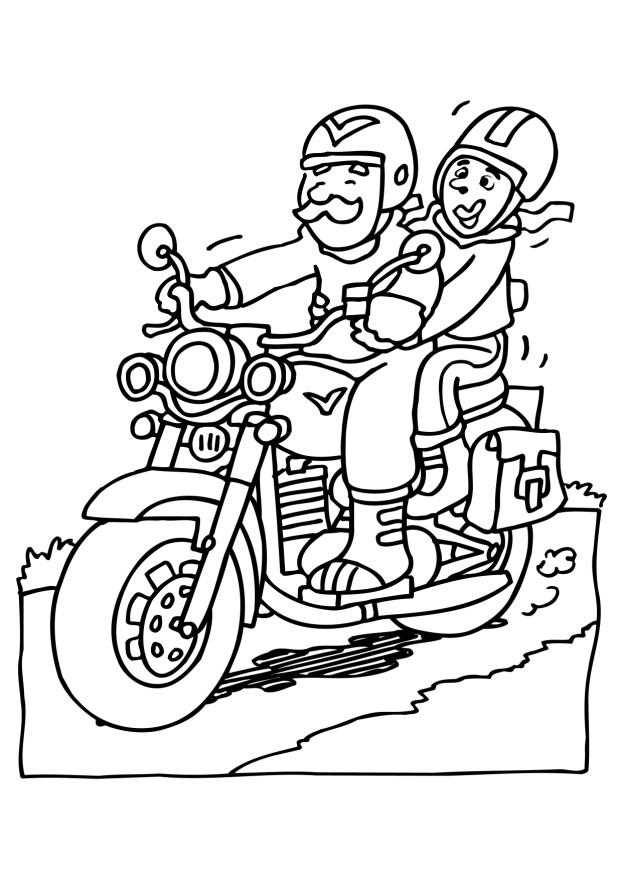 Dibujo para colorear: Motorcycle (Transporte) #136413 - Dibujos para Colorear e Imprimir Gratis