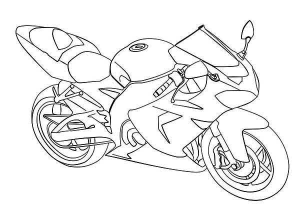 Dibujo para colorear: Motorcycle (Transporte) #136434 - Dibujos para Colorear e Imprimir Gratis
