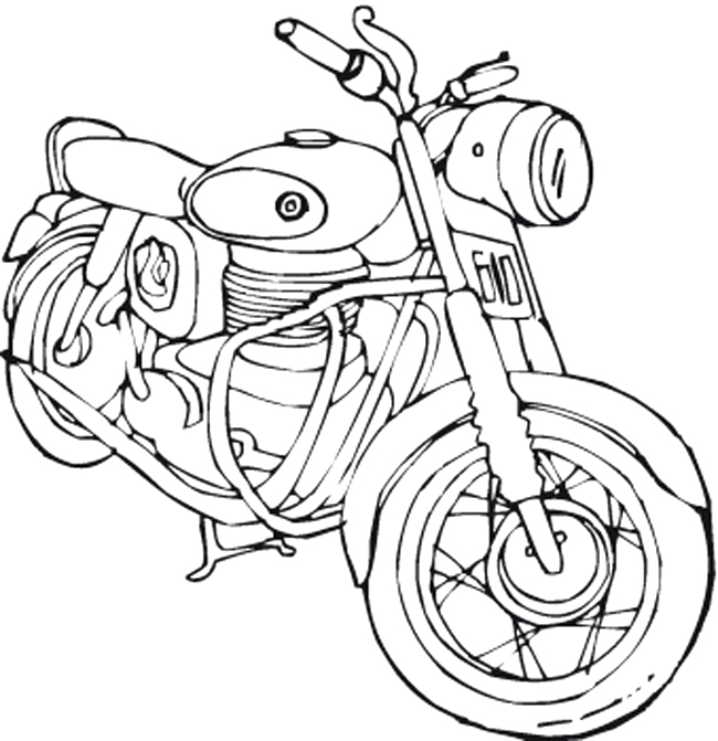 Dibujo para colorear: Motorcycle (Transporte) #136435 - Dibujos para Colorear e Imprimir Gratis
