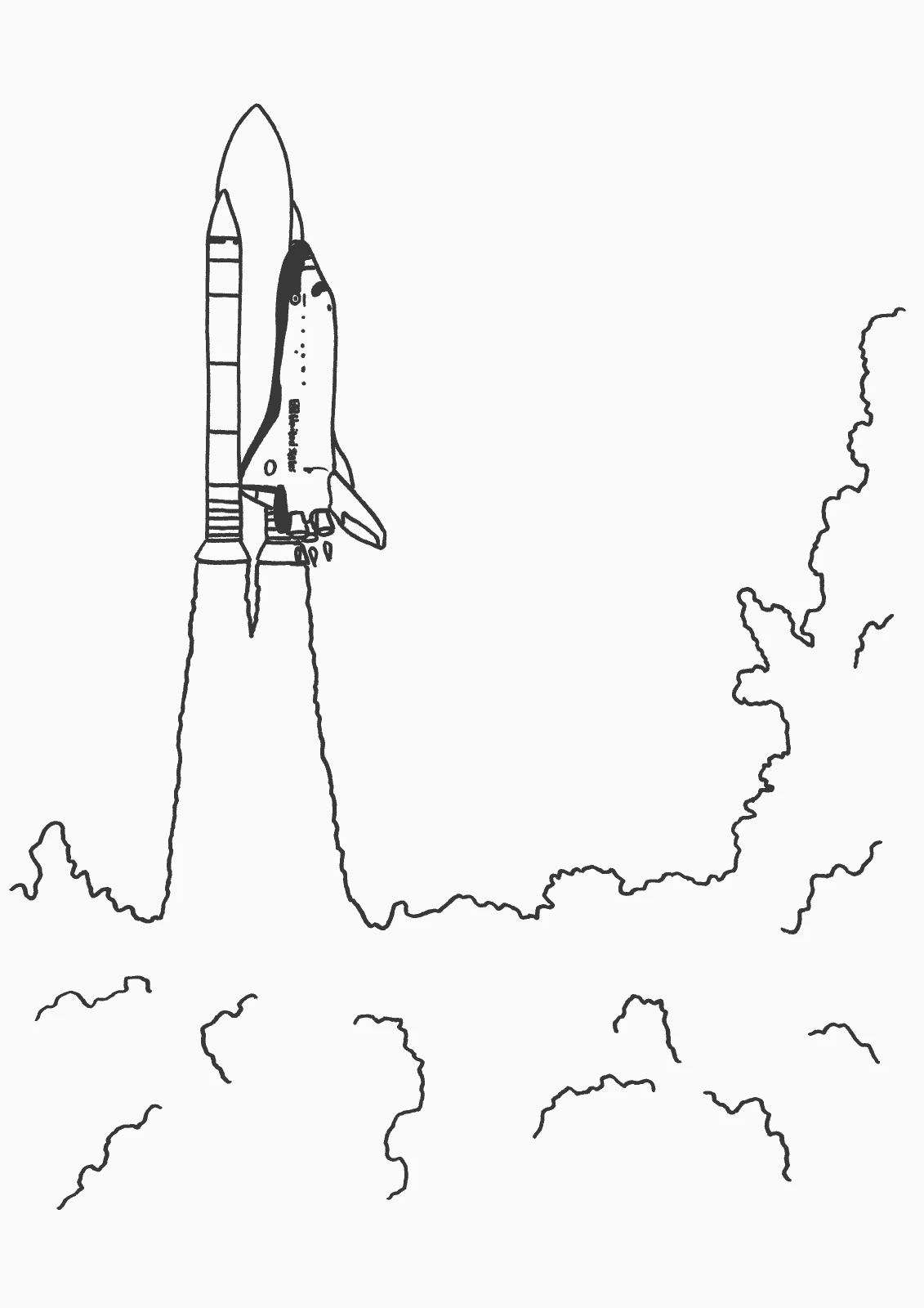 Dibujo gratuito Nave Espacial #140455 de la coleccion Transporte para imprimir