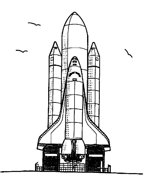 Dibujo para colorear: Nave Espacial (Transporte) #140520 - Dibujos para Colorear e Imprimir Gratis