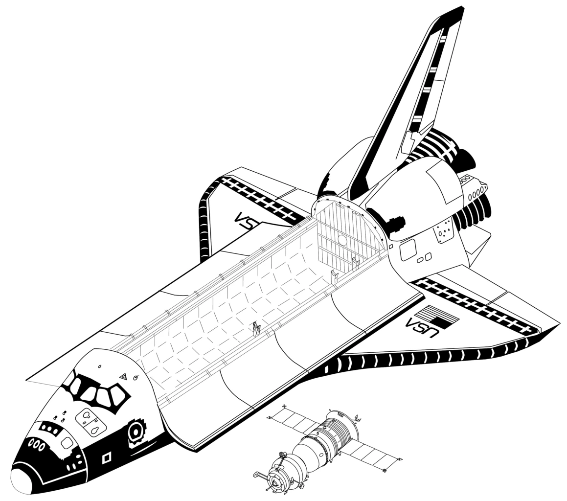 Dibujo gratuito Nave Espacial #140552 de la coleccion Transporte para imprimir
