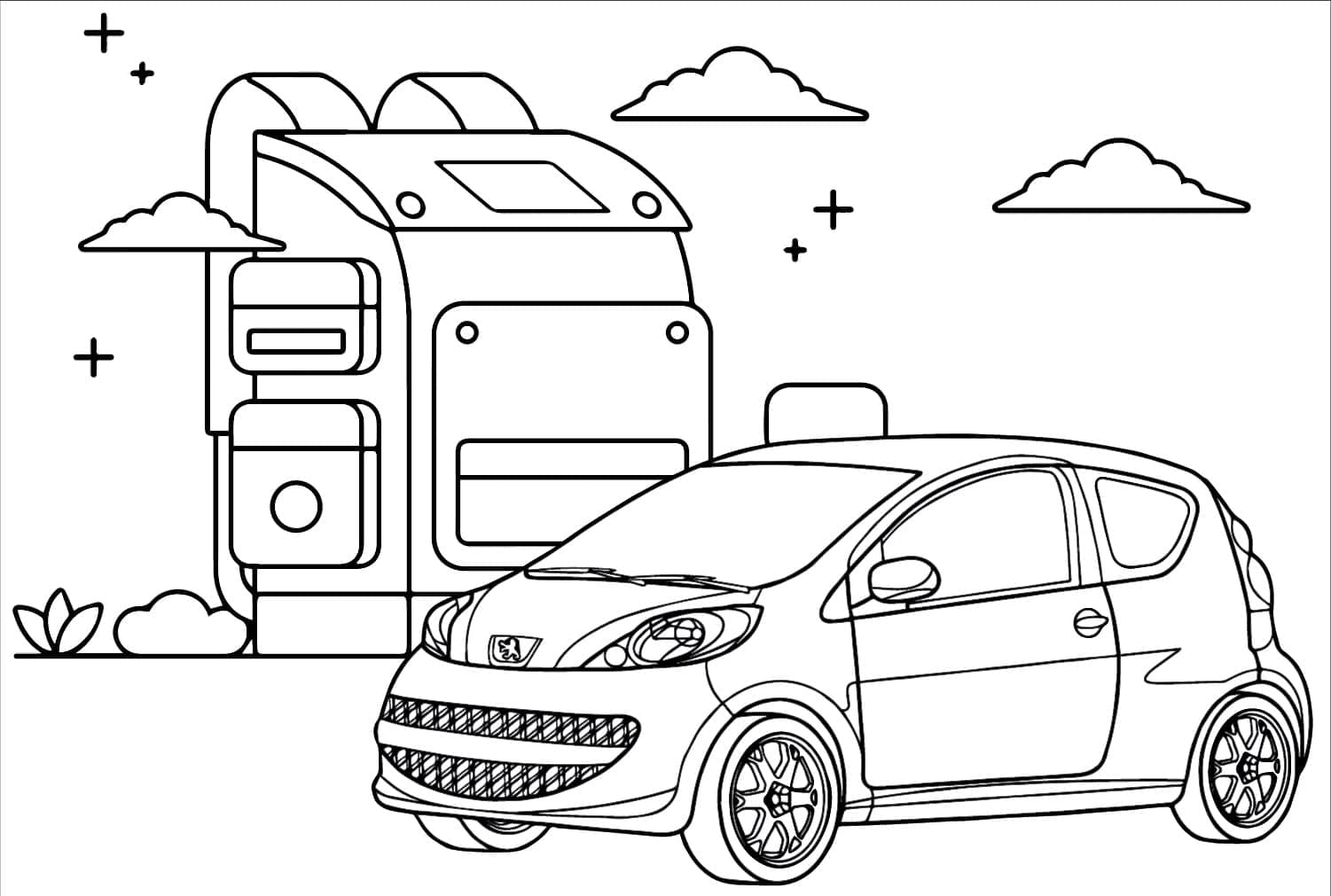 Dibujo gratuito Peugeot #206121 de la coleccion Transporte para imprimir