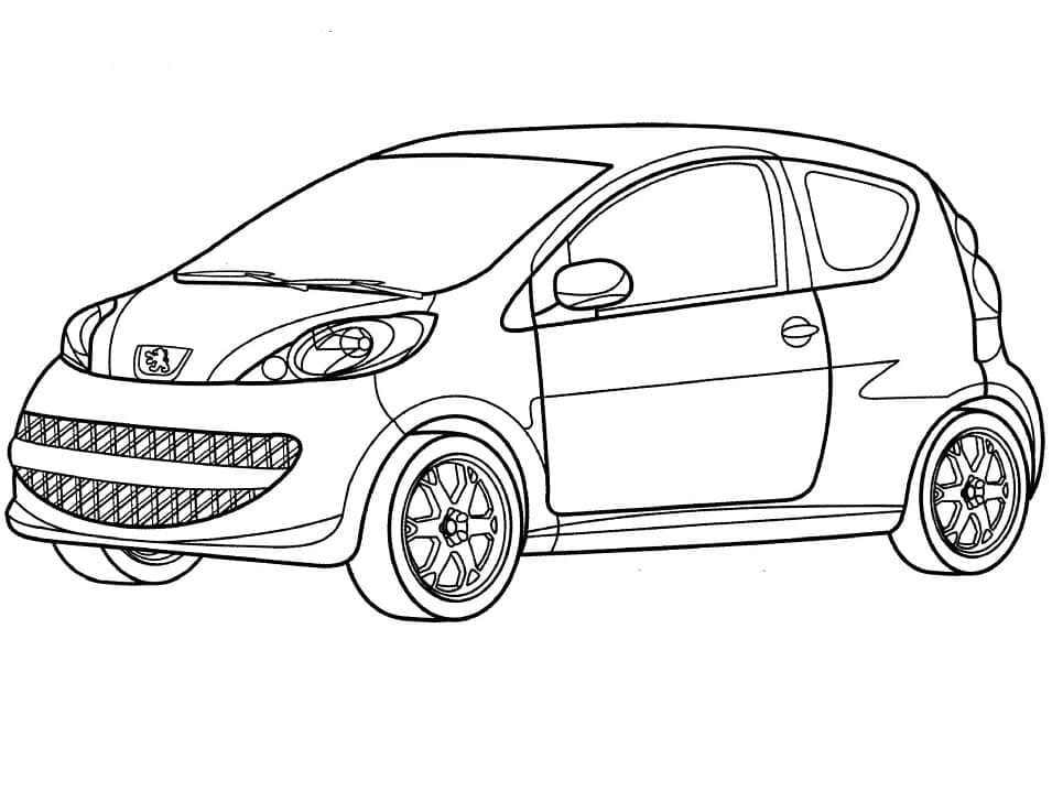 Dibujo para colorear: Peugeot (Transporte) #206131 - Dibujos para Colorear e Imprimir Gratis