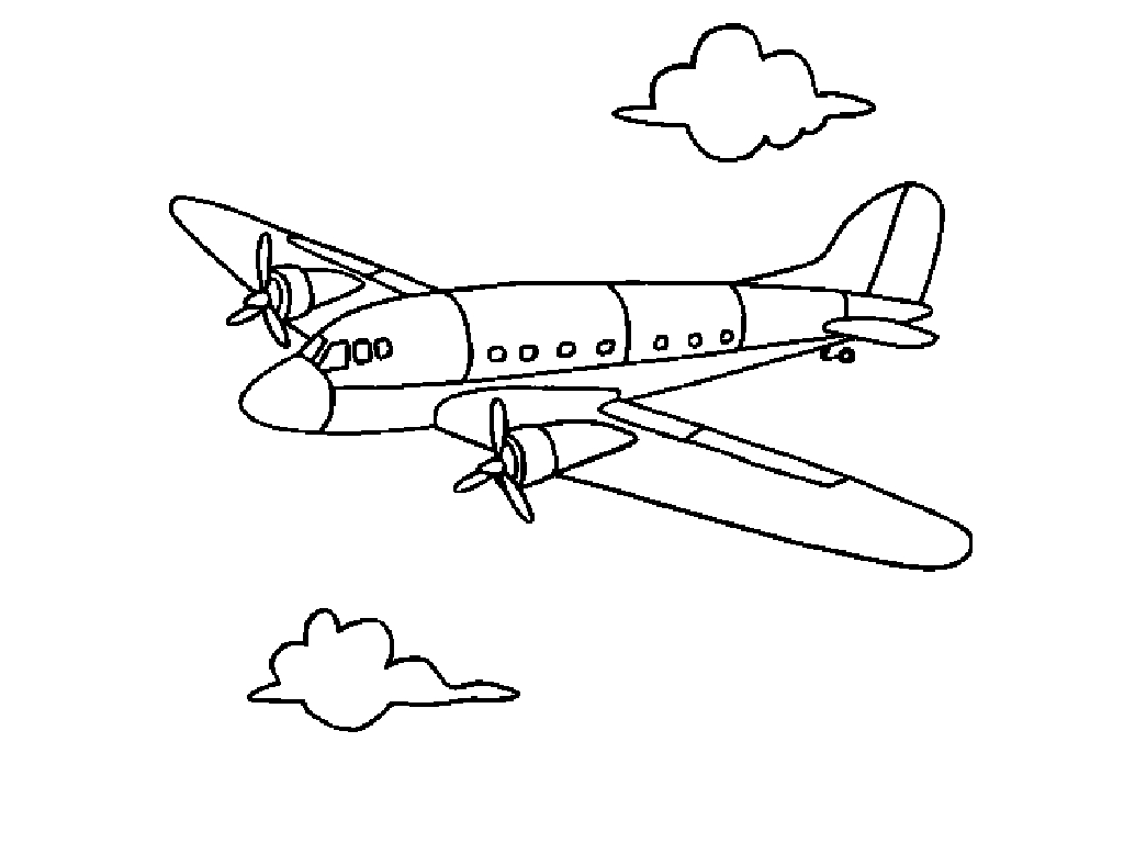 Dibujo para colorear: Plane (Transporte) #134780 - Dibujos para Colorear e Imprimir Gratis