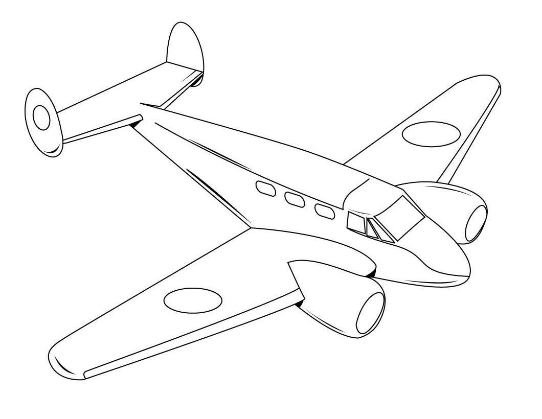 Dibujo para colorear: Plane (Transporte) #134794 - Dibujos para Colorear e Imprimir Gratis