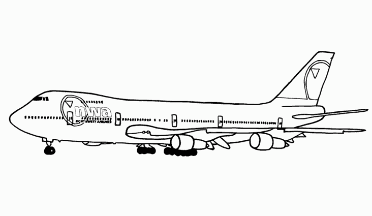 Dibujo para colorear: Plane (Transporte) #134823 - Dibujos para Colorear e Imprimir Gratis