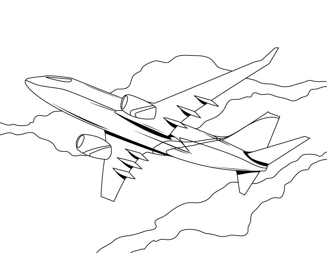 Dibujo para colorear: Plane (Transporte) #134825 - Dibujos para Colorear e Imprimir Gratis