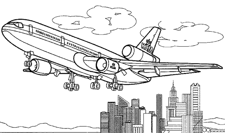 Dibujo para colorear: Plane (Transporte) #134930 - Dibujos para Colorear e Imprimir Gratis