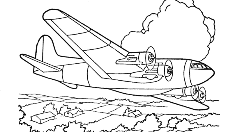 Dibujo para colorear: Plane (Transporte) #134933 - Dibujos para Colorear e Imprimir Gratis