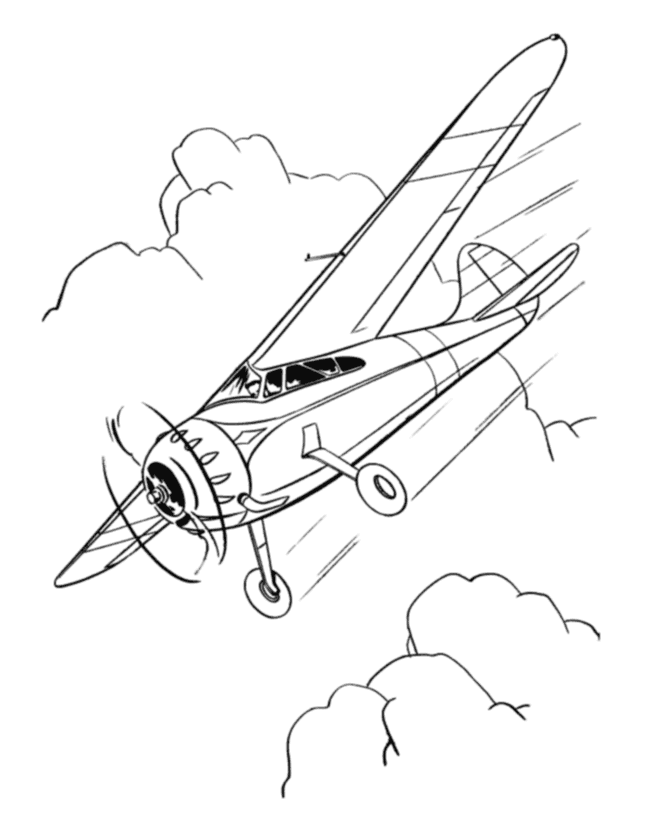 Dibujo para colorear: Plane (Transporte) #135021 - Dibujos para Colorear e Imprimir Gratis