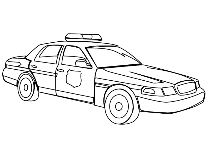 Dibujo para colorear: Police car (Transporte) #142939 - Dibujos para Colorear e Imprimir Gratis