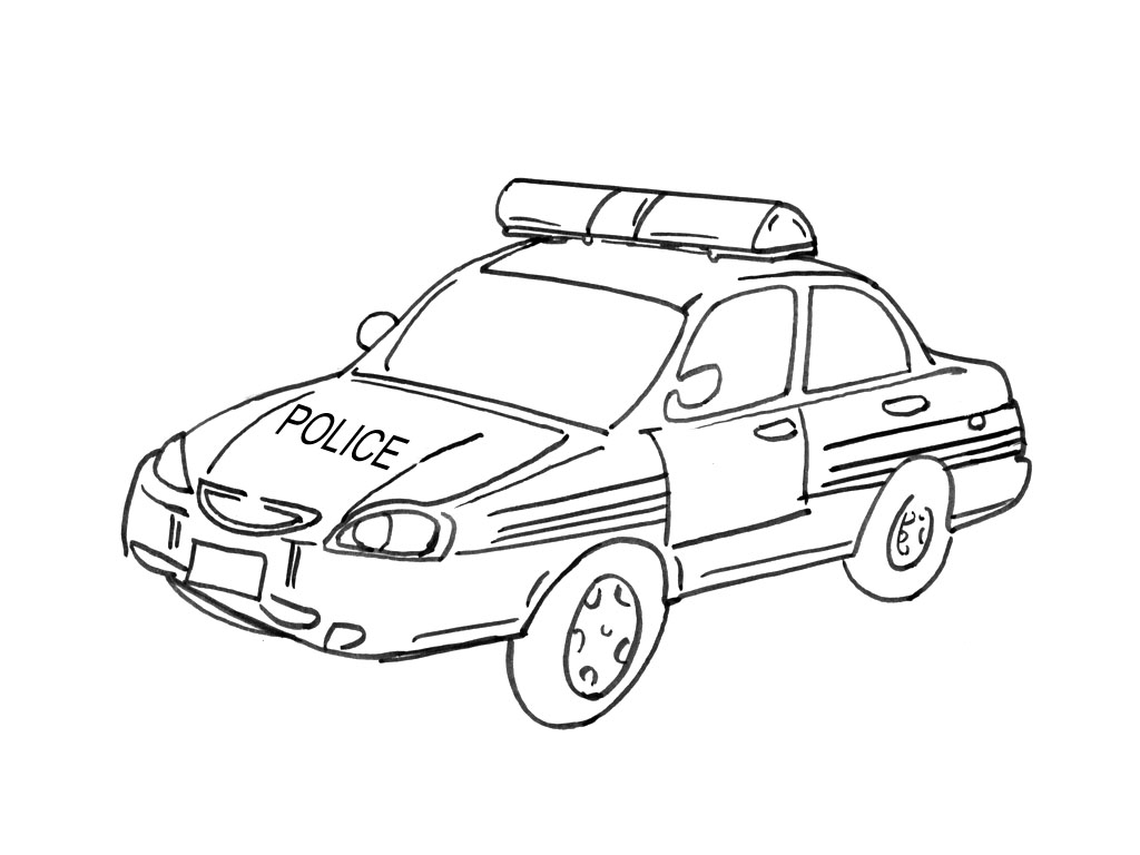Dibujo para colorear: Police car (Transporte) #142944 - Dibujos para Colorear e Imprimir Gratis