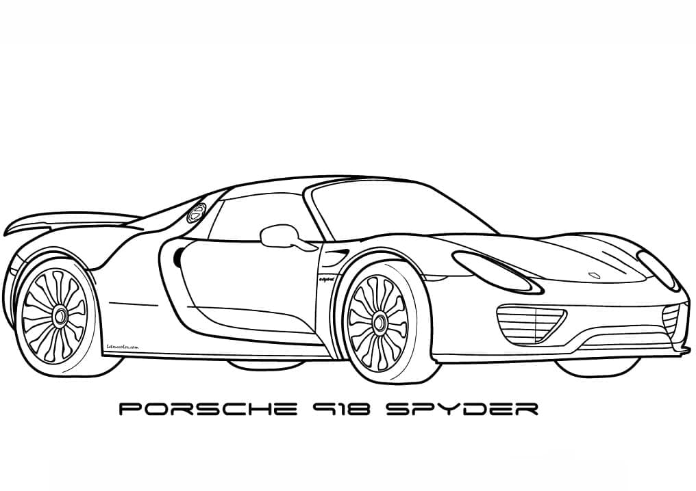 Dibujo para colorear: Porsche (Transporte) #174250 - Dibujos para Colorear e Imprimir Gratis