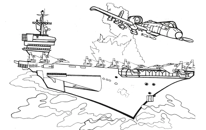 Dibujo gratuito Portaaviones #137852 de la coleccion Transporte para imprimir