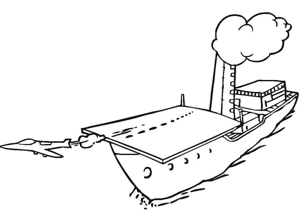 Dibujo gratuito Portaaviones #206170 de la coleccion Transporte para imprimir
