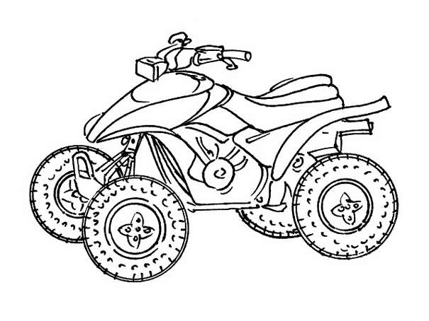 Dibujo para colorear: Quad / ATV (Transporte) #143188 - Dibujos para Colorear e Imprimir Gratis