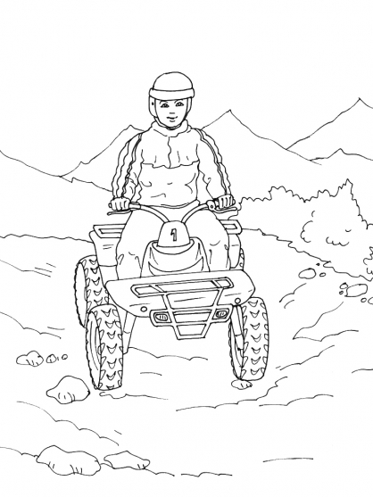 Dibujo para colorear: Quad / ATV (Transporte) #143213 - Dibujos para Colorear e Imprimir Gratis