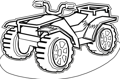 Dibujo para colorear: Quad / ATV (Transporte) #143442 - Dibujos para Colorear e Imprimir Gratis