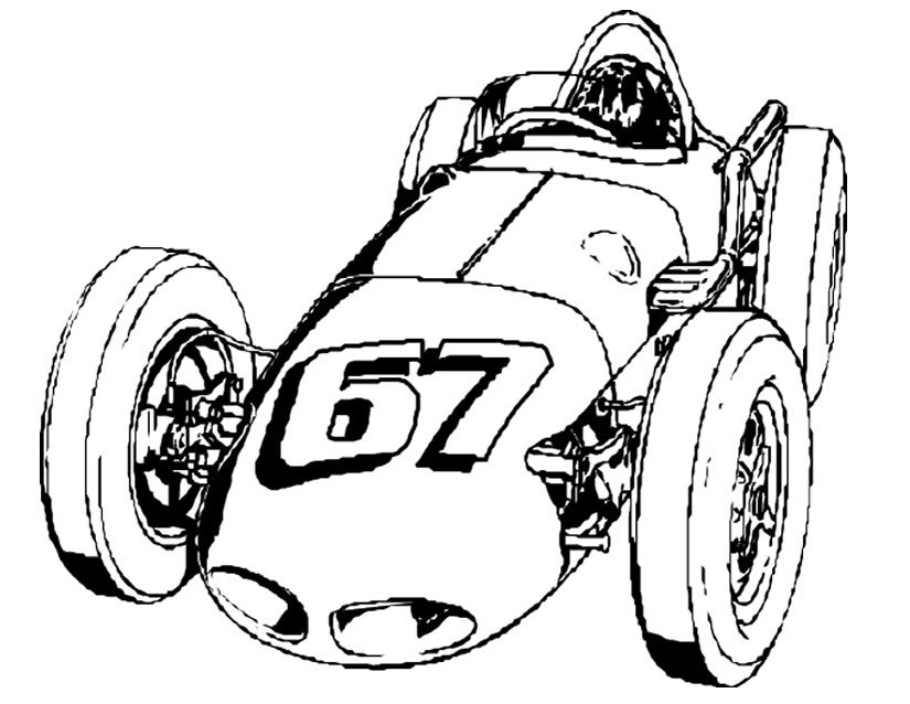 Dibujo para colorear: Race car (Transporte) #138867 - Dibujos para Colorear e Imprimir Gratis