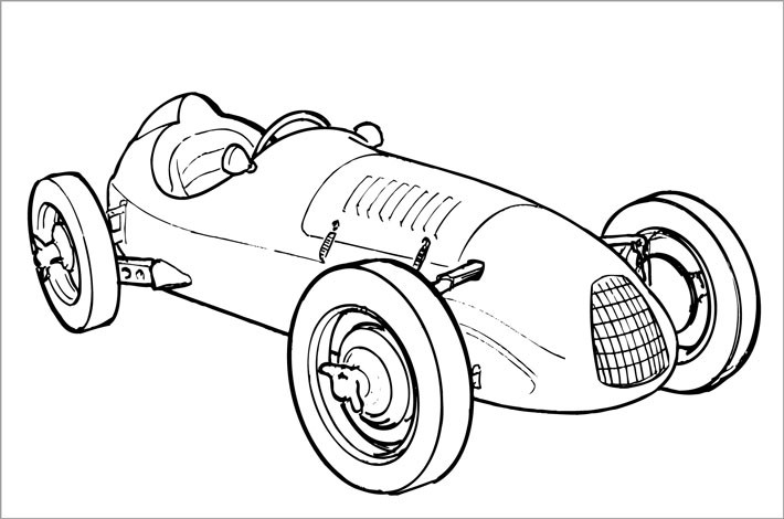 Dibujo para colorear: Race car (Transporte) #138889 - Dibujos para Colorear e Imprimir Gratis