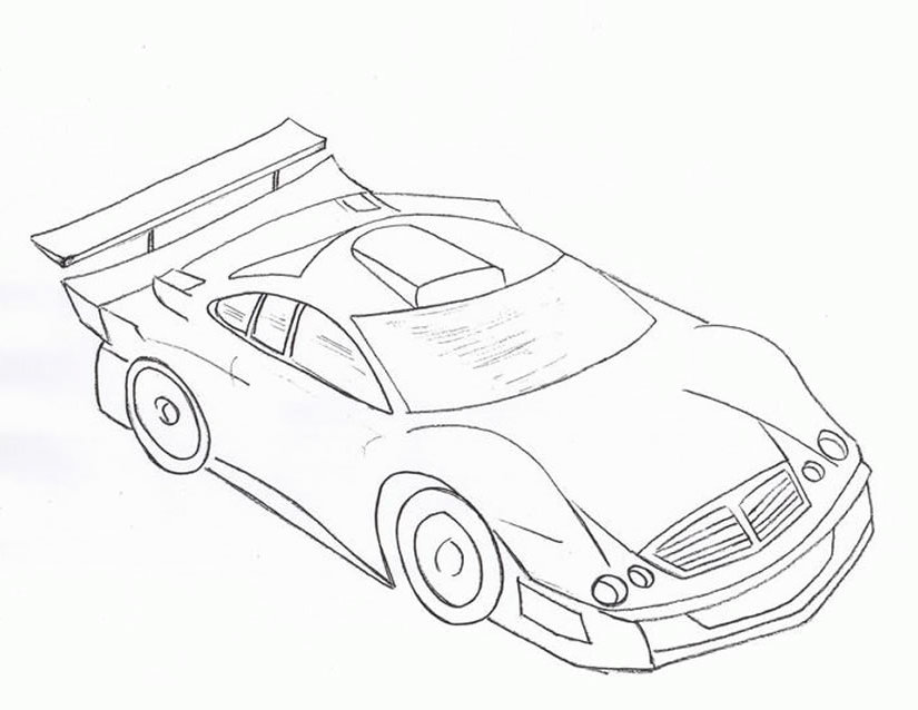 Dibujo para colorear: Race car (Transporte) #138893 - Dibujos para Colorear e Imprimir Gratis