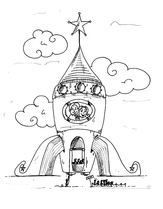 Dibujo para colorear: Rocket (Transporte) #140092 - Dibujos para Colorear e Imprimir Gratis