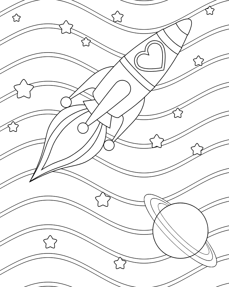 Dibujo para colorear: Rocket (Transporte) #140094 - Dibujos para Colorear e Imprimir Gratis