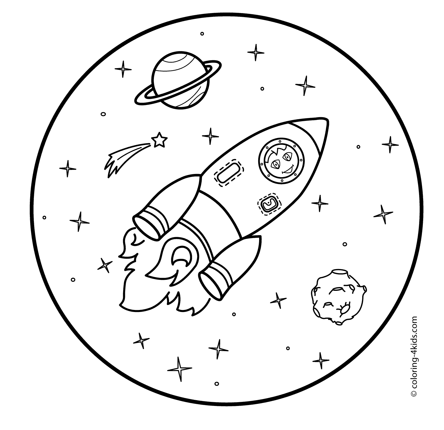 Dibujo para colorear: Rocket (Transporte) #140101 - Dibujos para Colorear e Imprimir Gratis