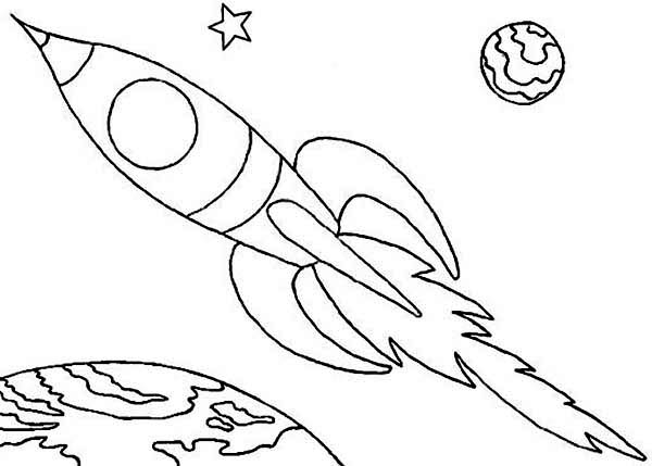 Dibujo para colorear: Rocket (Transporte) #140128 - Dibujos para Colorear e Imprimir Gratis
