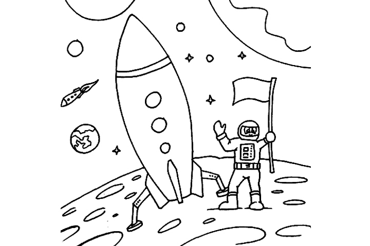 Dibujo para colorear: Rocket (Transporte) #140216 - Dibujos para Colorear e Imprimir Gratis