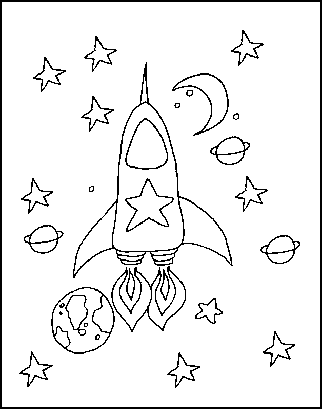 Dibujo para colorear: Rocket (Transporte) #140217 - Dibujos para Colorear e Imprimir Gratis