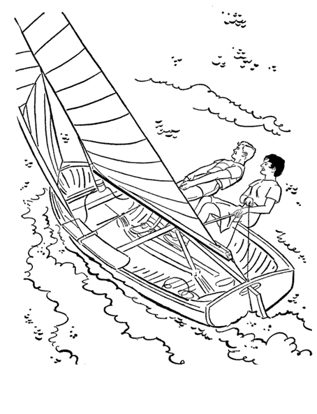 Dibujo para colorear: Sailboat (Transporte) #143549 - Dibujos para Colorear e Imprimir Gratis