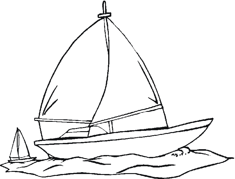 Dibujo para colorear: Sailboat (Transporte) #143557 - Dibujos para Colorear e Imprimir Gratis