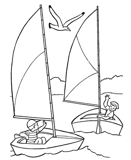Dibujo para colorear: Sailboat (Transporte) #143559 - Dibujos para Colorear e Imprimir Gratis