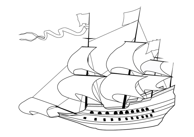 Dibujo para colorear: Sailboat (Transporte) #143565 - Dibujos para Colorear e Imprimir Gratis