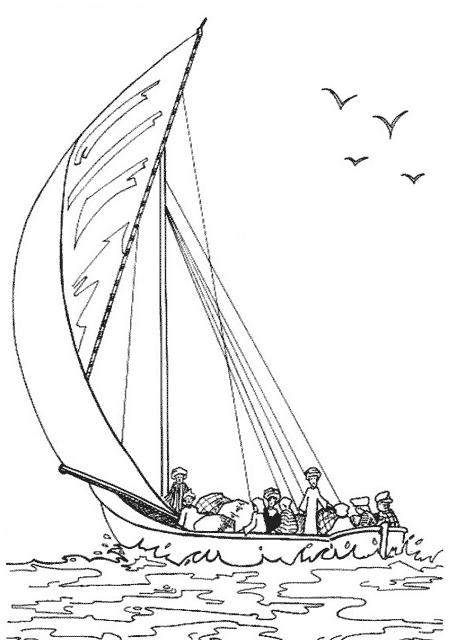 Dibujo para colorear: Sailboat (Transporte) #143566 - Dibujos para Colorear e Imprimir Gratis