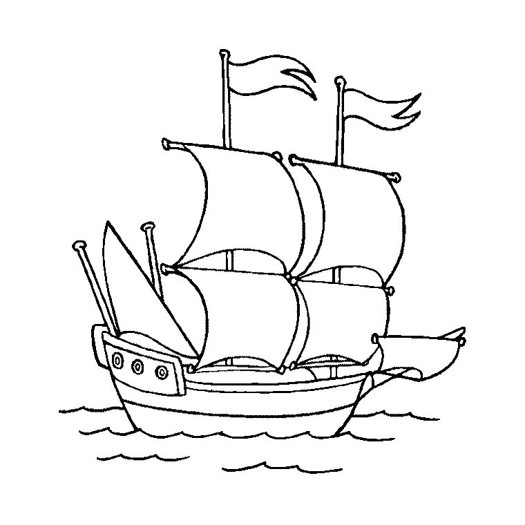 Dibujo para colorear: Sailboat (Transporte) #143571 - Dibujos para Colorear e Imprimir Gratis