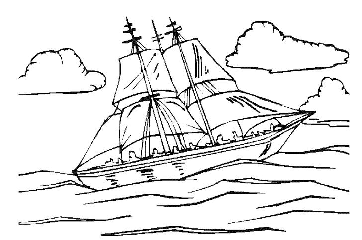 Dibujo para colorear: Sailboat (Transporte) #143580 - Dibujos para Colorear e Imprimir Gratis