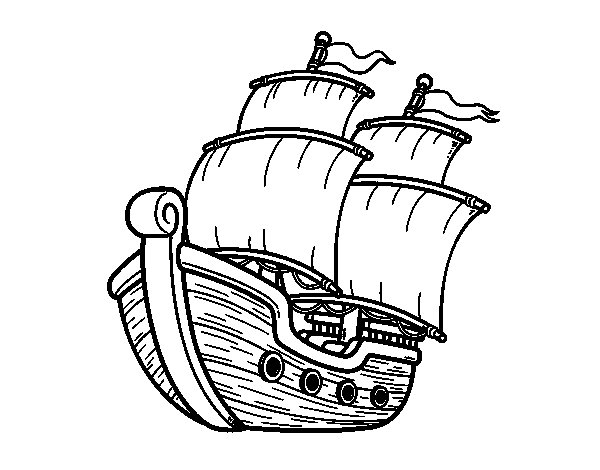 Dibujo para colorear: Sailboat (Transporte) #143590 - Dibujos para Colorear e Imprimir Gratis