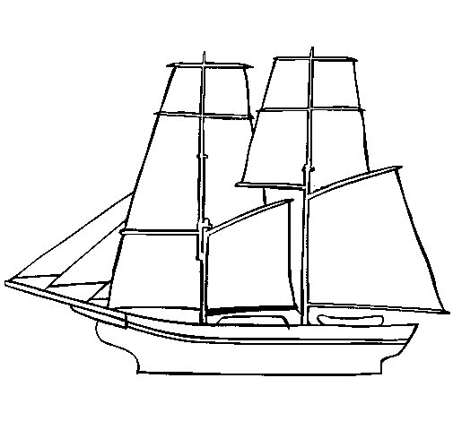 Dibujo para colorear: Sailboat (Transporte) #143595 - Dibujos para Colorear e Imprimir Gratis