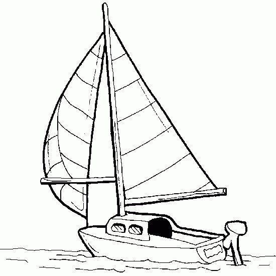 Dibujo para colorear: Sailboat (Transporte) #143602 - Dibujos para Colorear e Imprimir Gratis