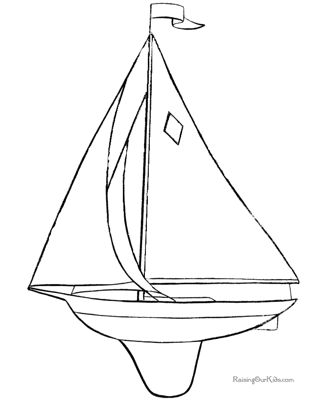 Dibujo para colorear: Sailboat (Transporte) #143604 - Dibujos para Colorear e Imprimir Gratis