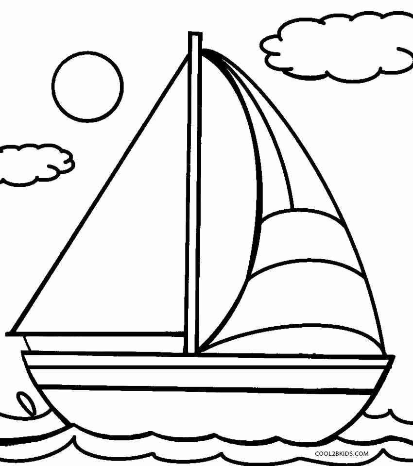 Dibujo para colorear: Sailboat (Transporte) #143609 - Dibujos para Colorear e Imprimir Gratis