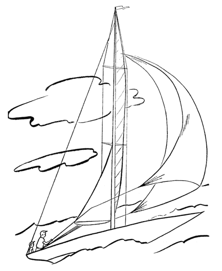 Dibujo para colorear: Sailboat (Transporte) #143628 - Dibujos para Colorear e Imprimir Gratis