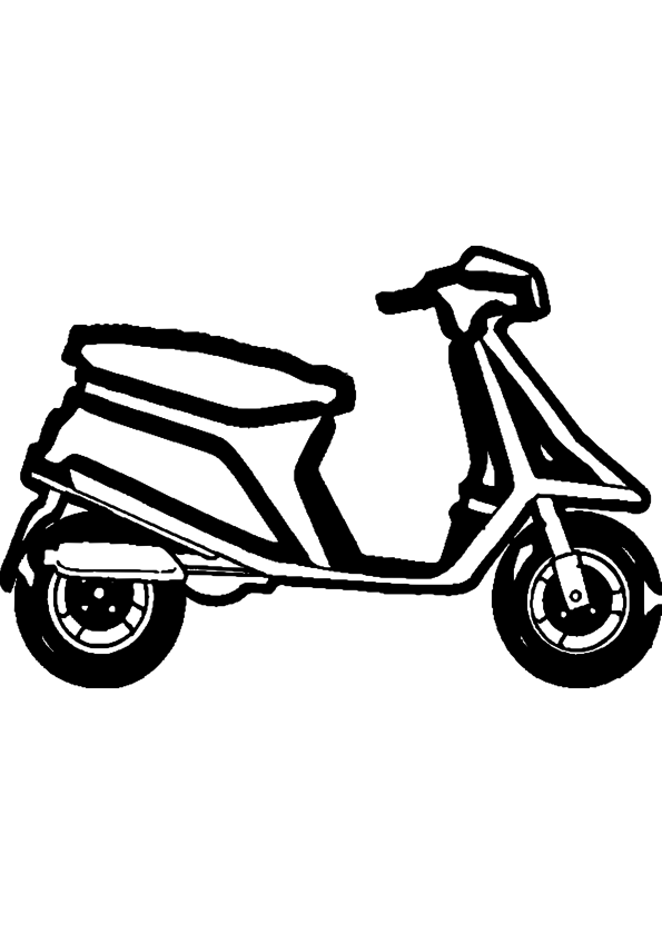 Dibujo para colorear: Scooter (Transporte) #139546 - Dibujos para Colorear e Imprimir Gratis
