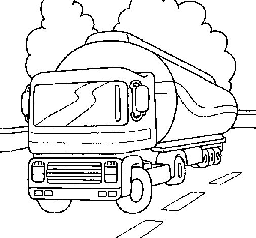 Dibujo para colorear: Semi-trailer (Transporte) #146808 - Dibujos para Colorear e Imprimir Gratis